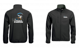 softshell anthracite logo bleu