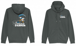 sweat anthratcite logo bleu