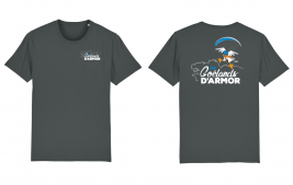 tshirt anthracite logo bleu