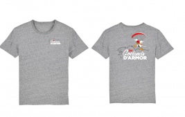 tshirt gris logo rouge